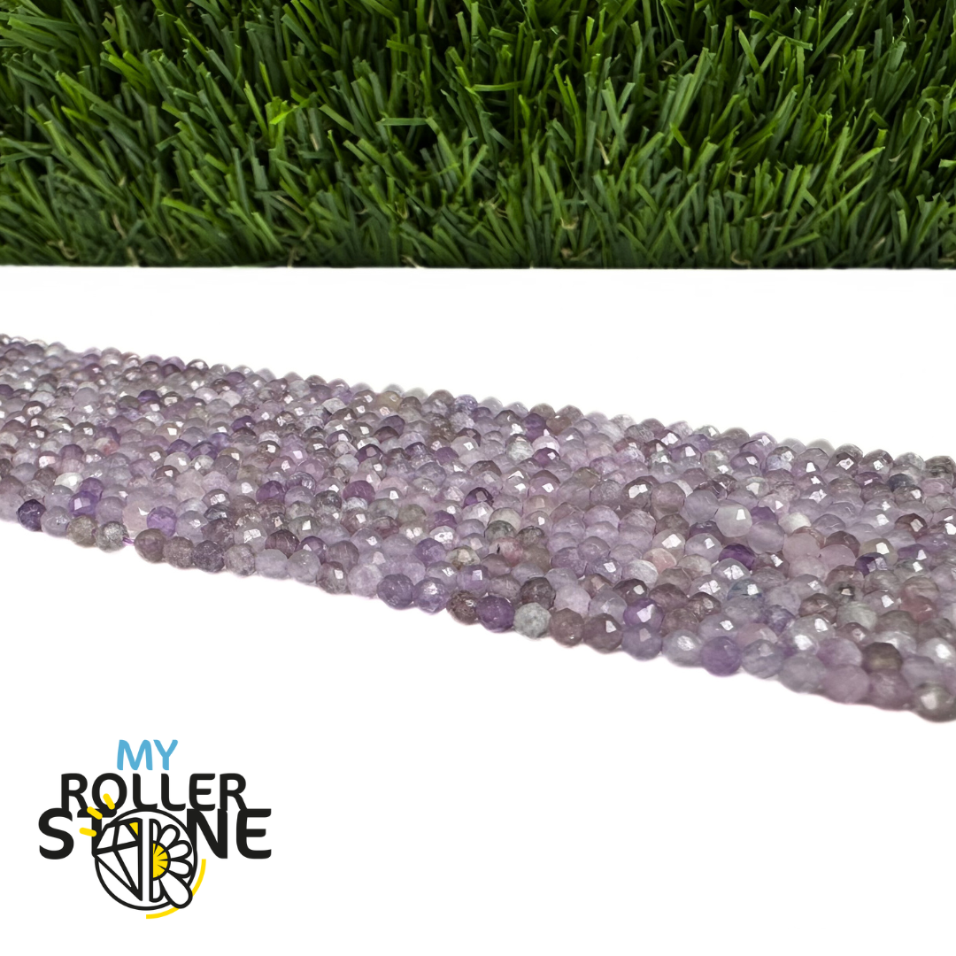 Perle facettée Lépidolite 4MM/2MM