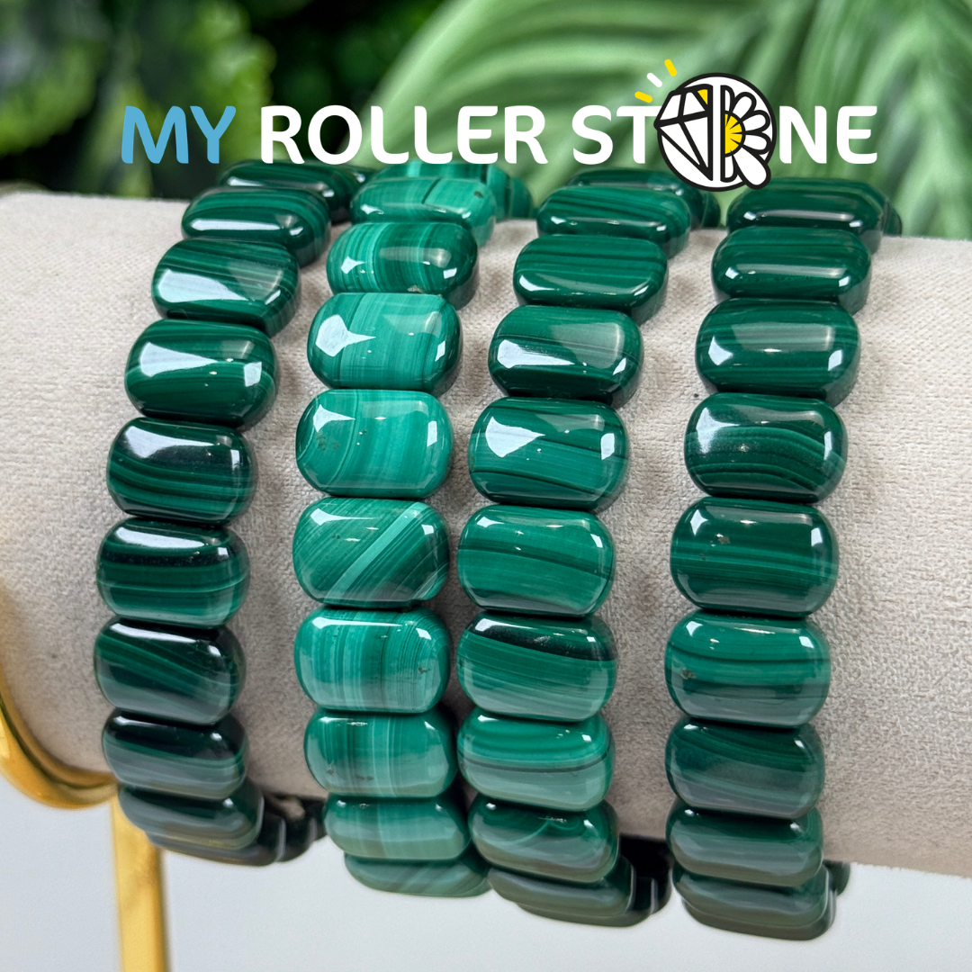 Bracelet Manchette en Malachite 5A