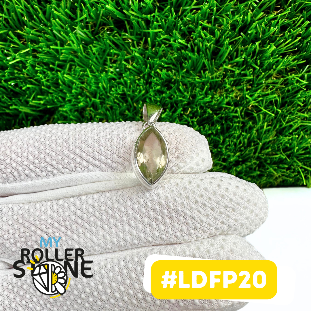 Pendentif Tektite Libyenne du Désert (Météorite) Facettée – Argent 925 (LDFP20)