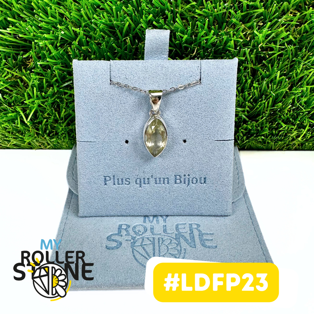 Pendentif Tektite Libyenne du Désert (Météorite) Facettée – Argent 925 (LDFP23)