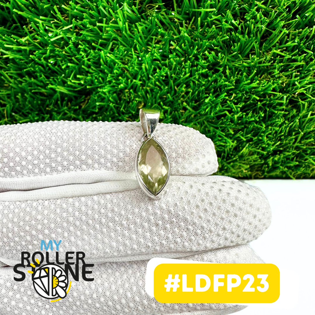 Pendentif Tektite Libyenne du Désert (Météorite) Facettée – Argent 925 (LDFP23)