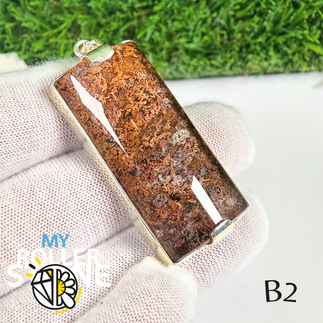 Pendentif Lodolite et Argent 925 B2