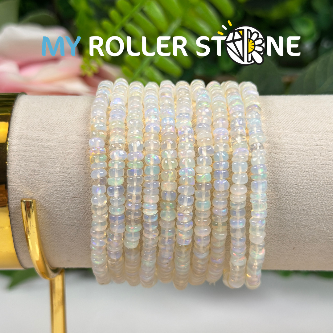 Bracelet Opale d'Éthiopie perle rondelle