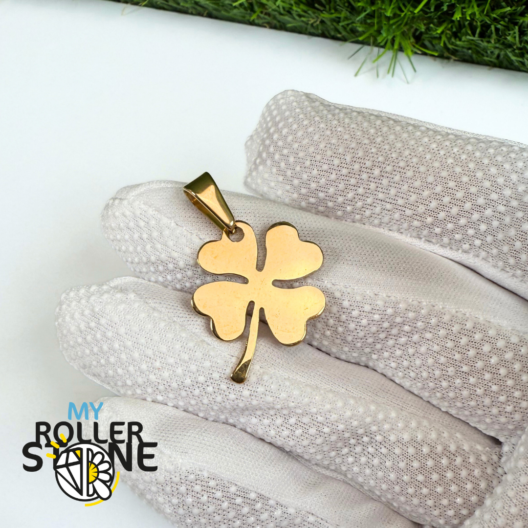 Pendentif trèfle acier inoxyable