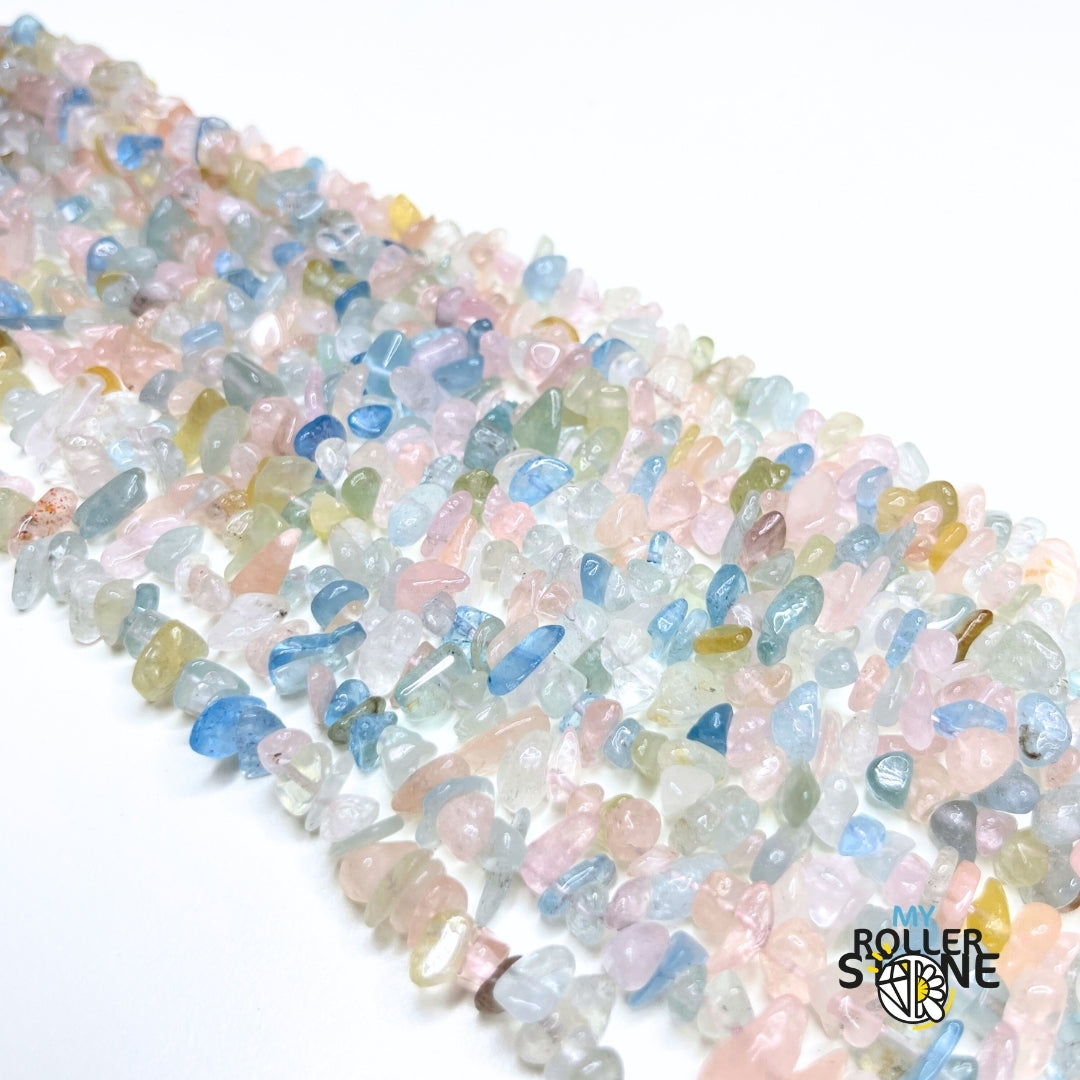 Perle Chips en Morganite 38 CM