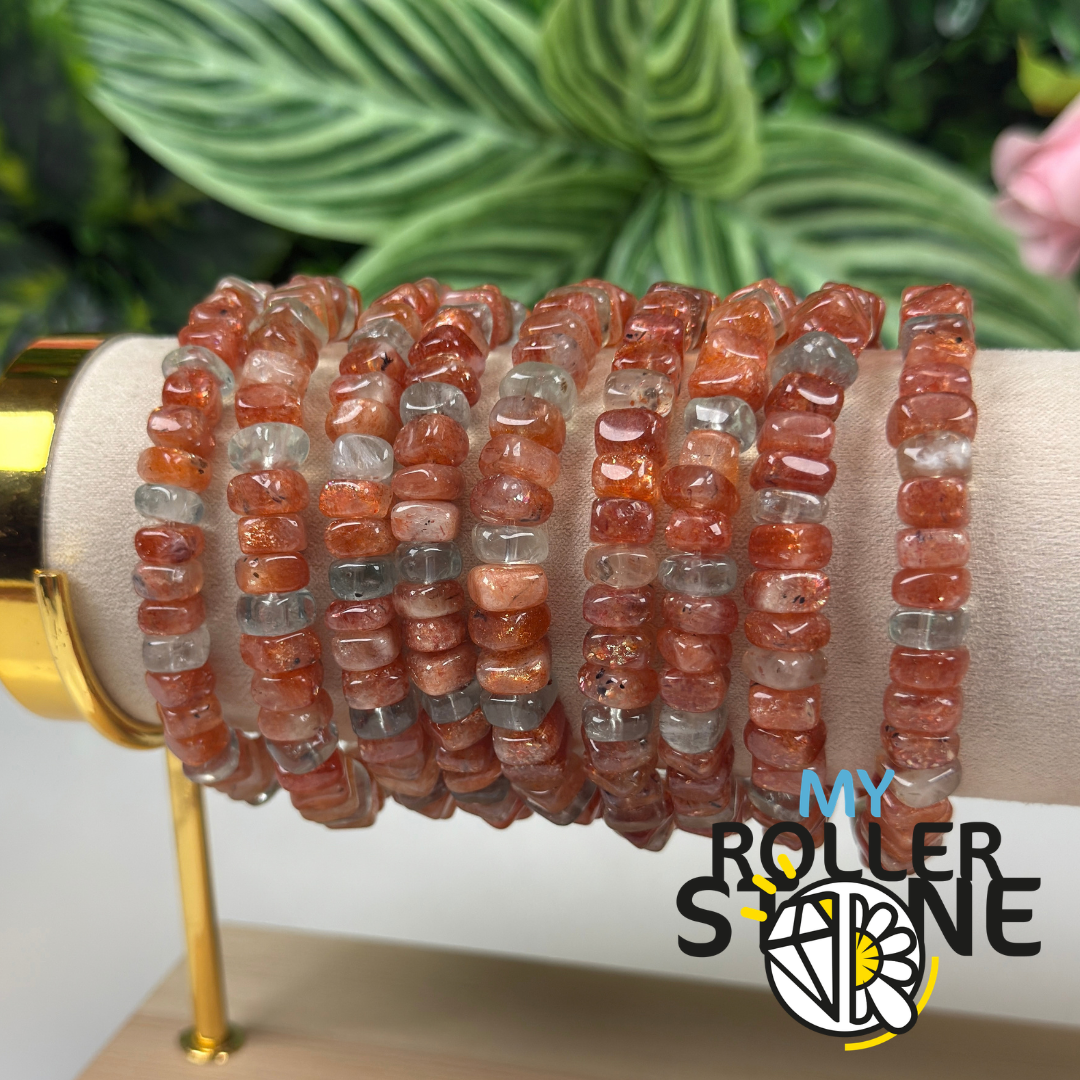 Bracelet en Pierre de Soleil Gold d'Arusha - Tanzanie