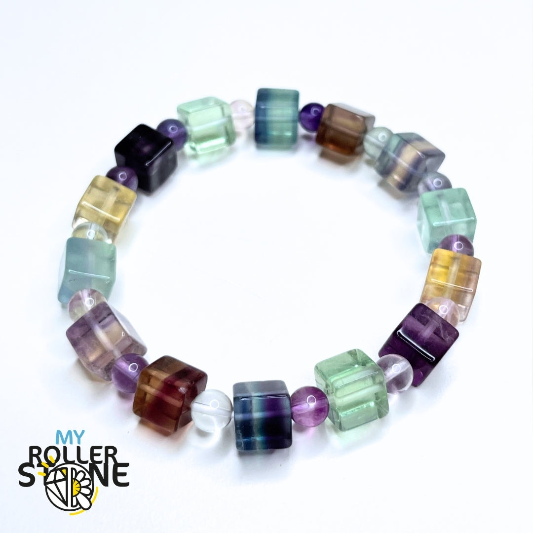 Bracelet Fluorite Arc-en-Ciel A+