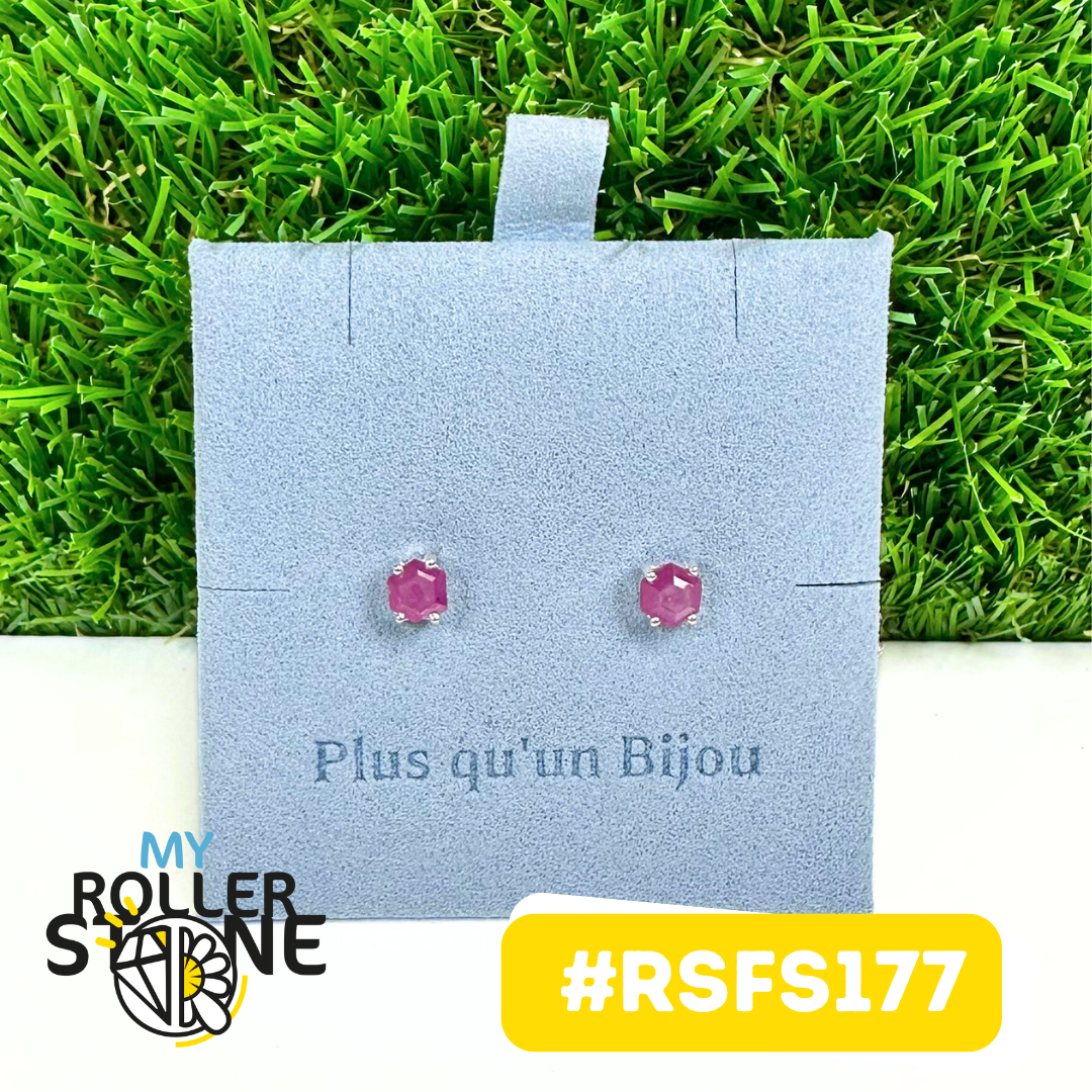 Boucles d'oreilles Rubis stalactites Argent 925 #RSFS177
