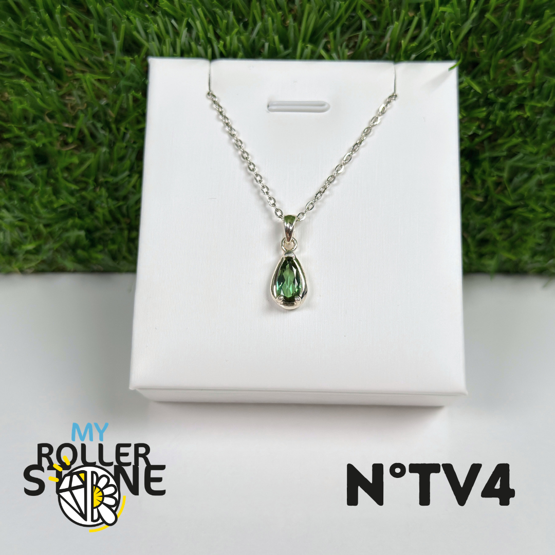 Pendentif Tourmaline verte (Verdelite) Argent 925 #4