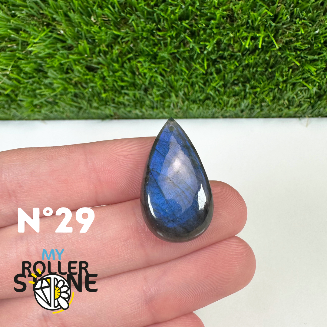 Pendentif Labradorite blue fire percé 7A