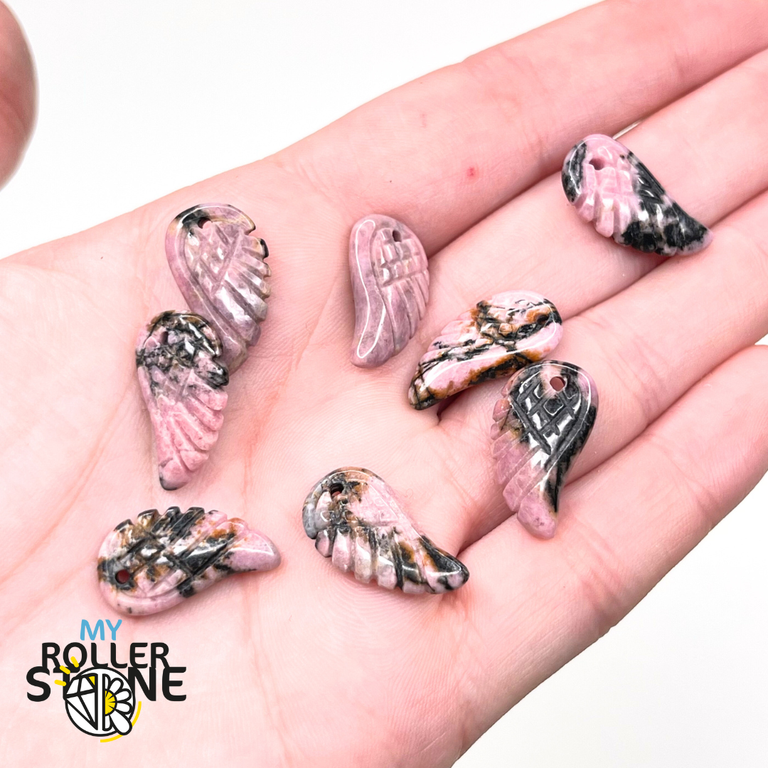 Pendentif Aile d&#39;Ange Rhodonite Australienne