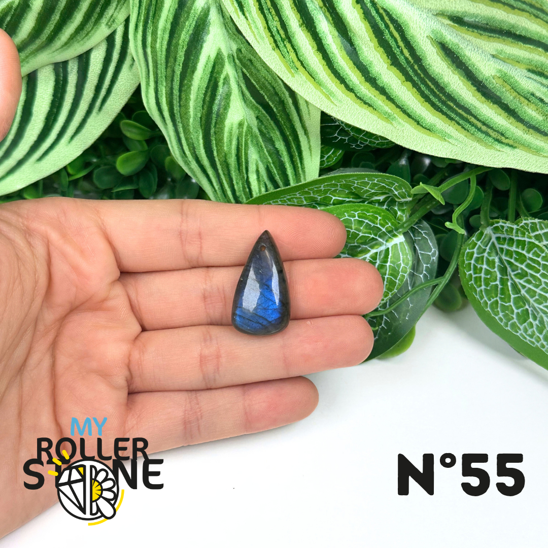 Pendentif Labradorite blue fire percé 5A