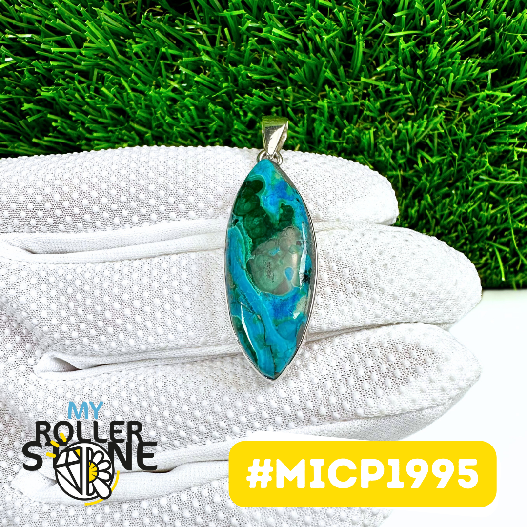 Pendentif Malachite Chrysocolle Argent 925 (MICP1995)