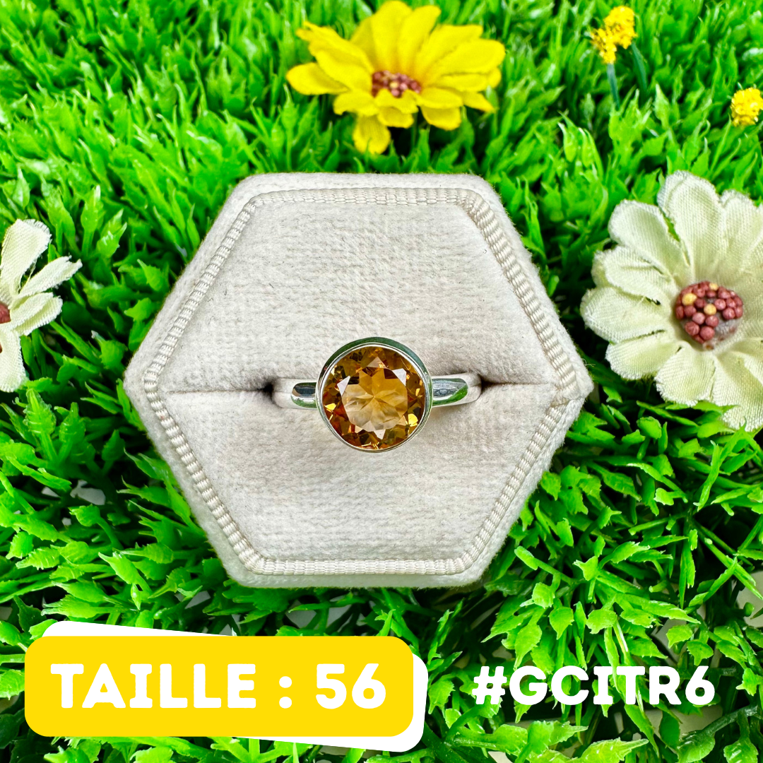 Bague Citrine Argent 925 #GCITR6