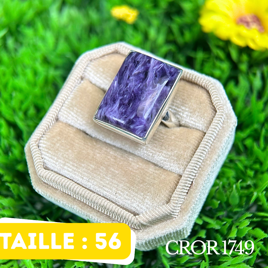 Bague Argent Charoite #CROR1749