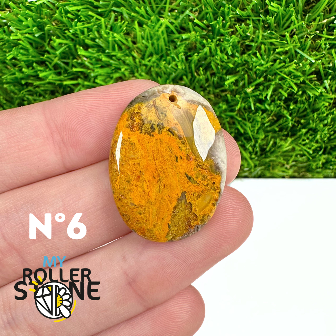 Pendentif Jaspe Bumblebee Néo 5A Percé