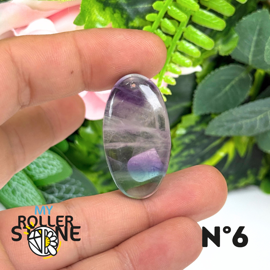 Pendentif percé Fluorite Arc-en-Ciel 5A