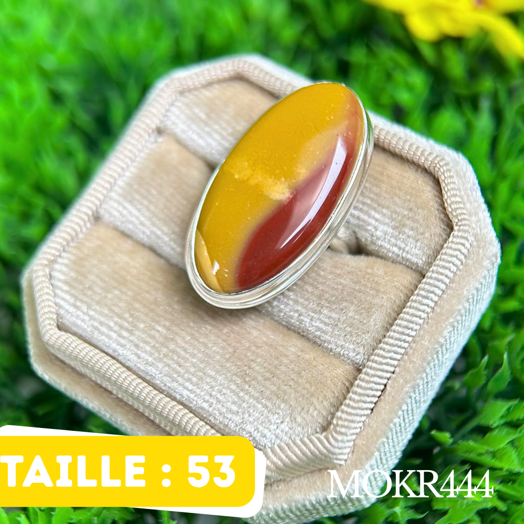 Bague argent Jaspe mookaite