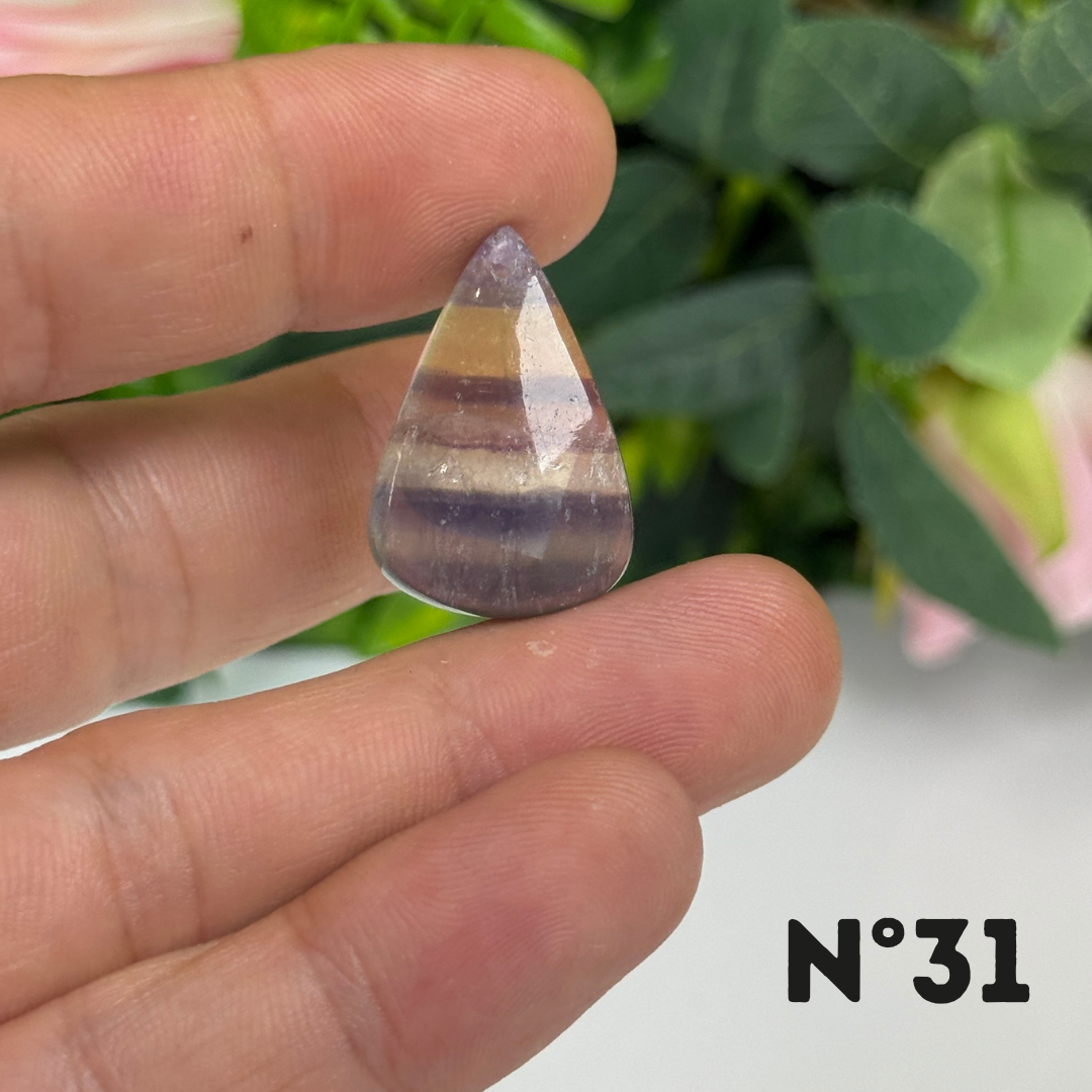 Pendentif percé Fluorite 5A