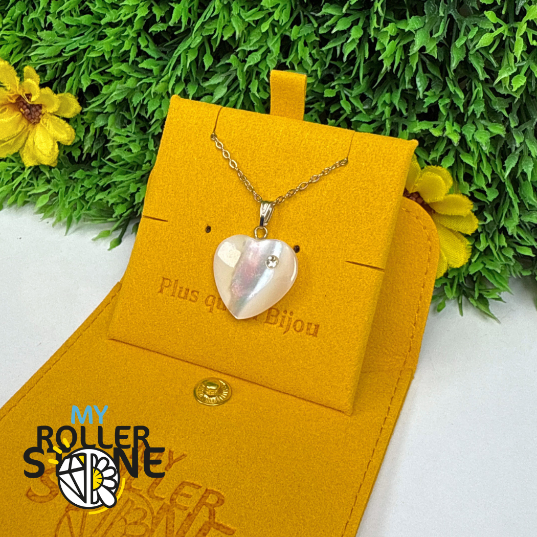 Pendentif Coeur Nacre et strass