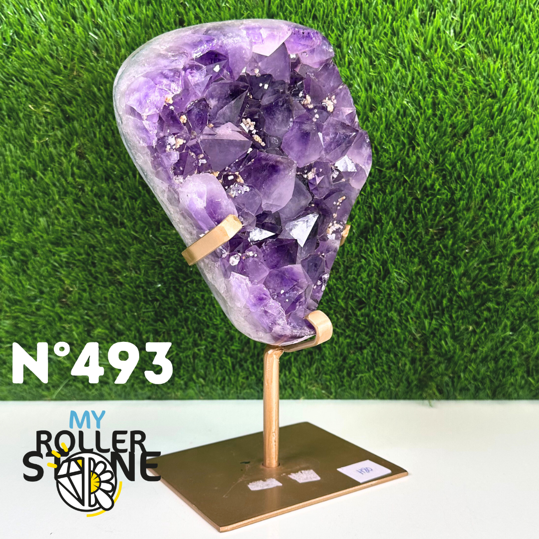 Géode Améthyste sur support métal #493