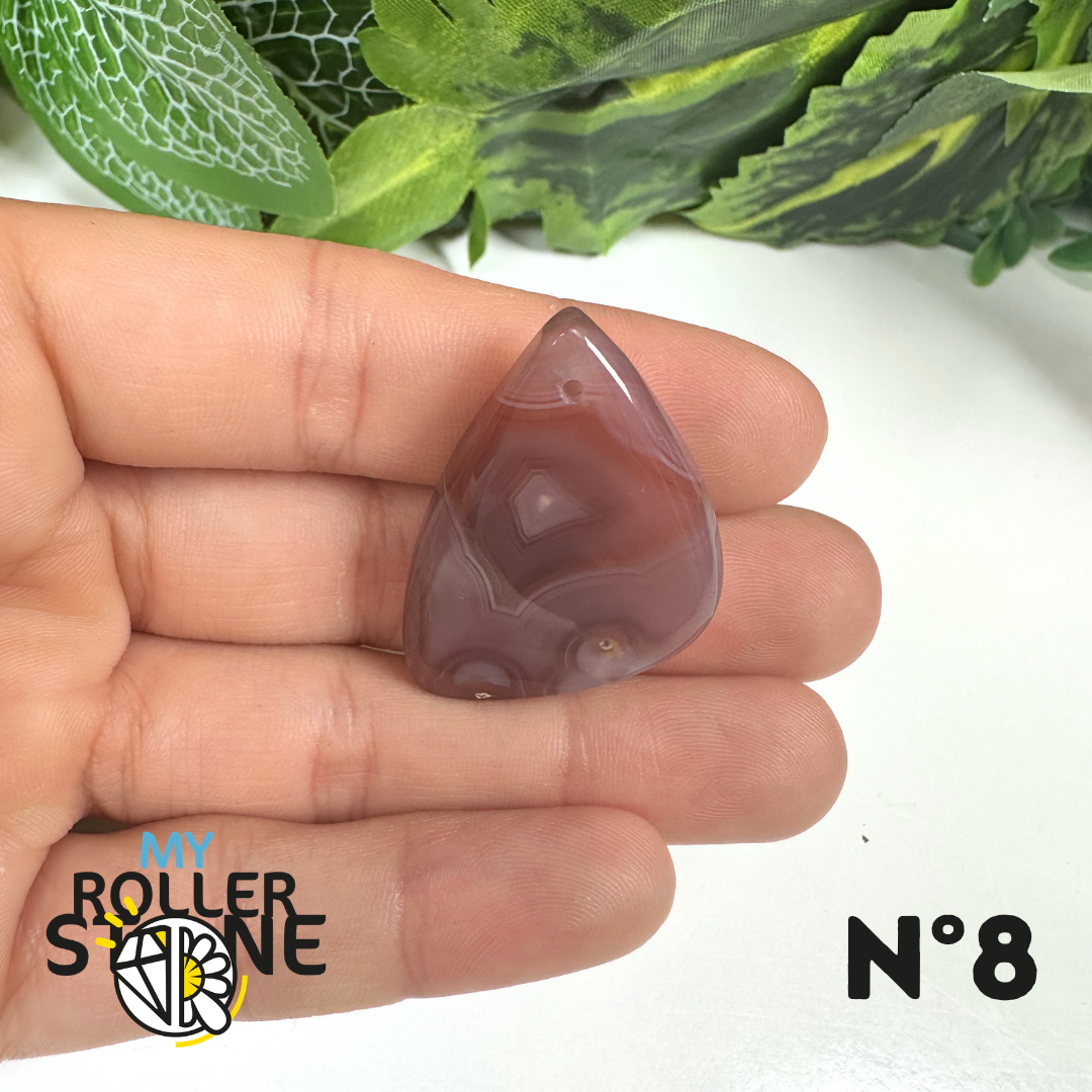 Pendentif percé Agate du Botswana 5A