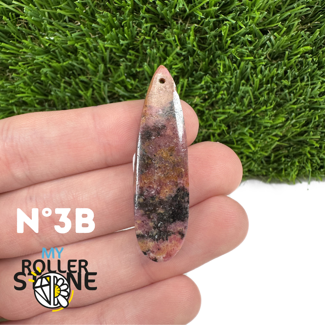 Pendentif Percé Rhodonite Austalienne Goutte