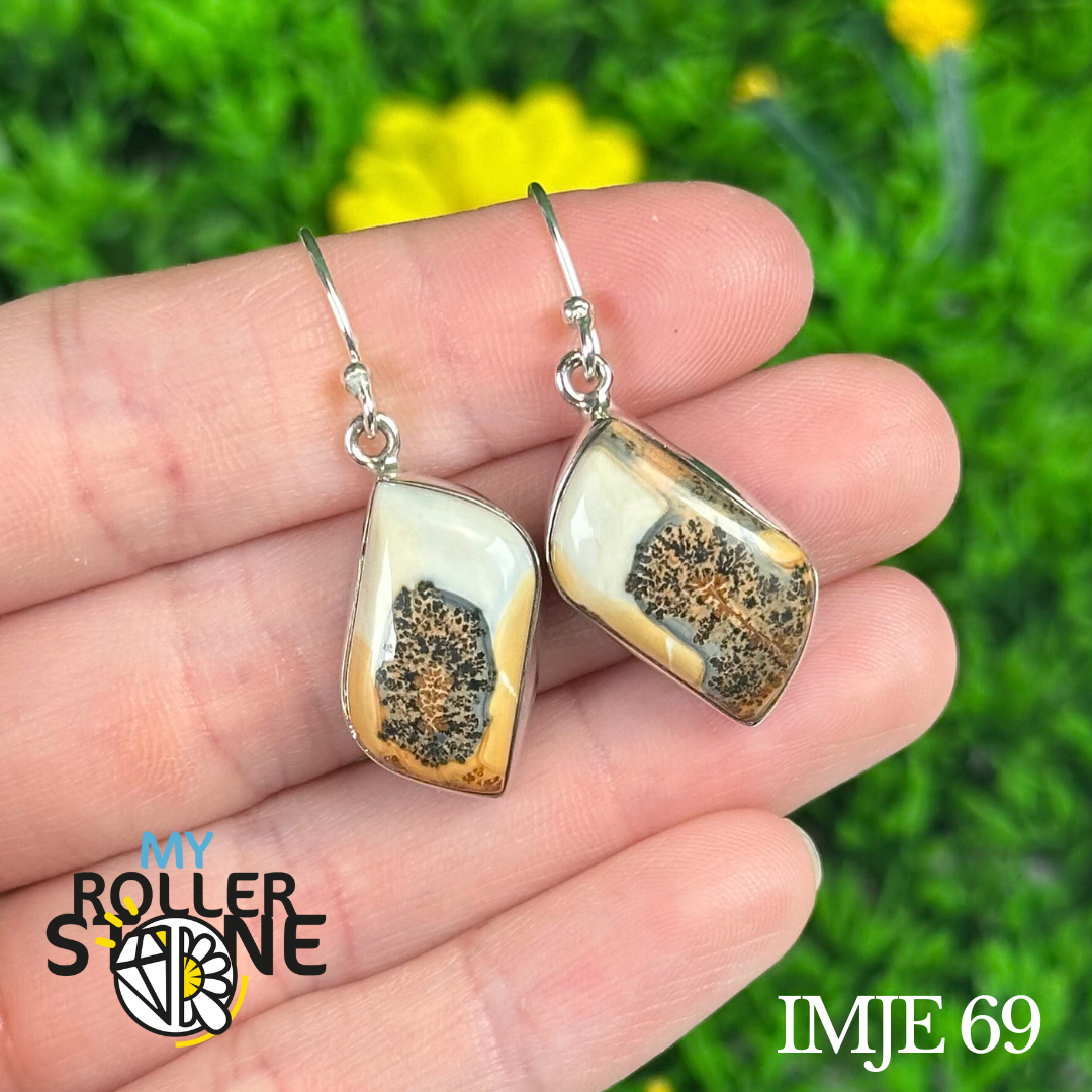 Boucles d&#39;oreilles Argent 925 Jaspe Maligano #IMJE 69