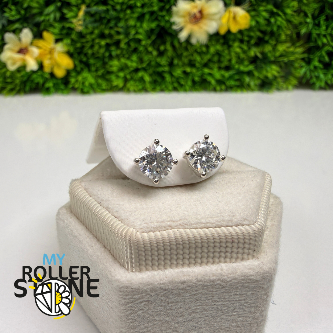 Boucles d’Oreilles Puce Moissanite Argent 925 – SBC117-MS