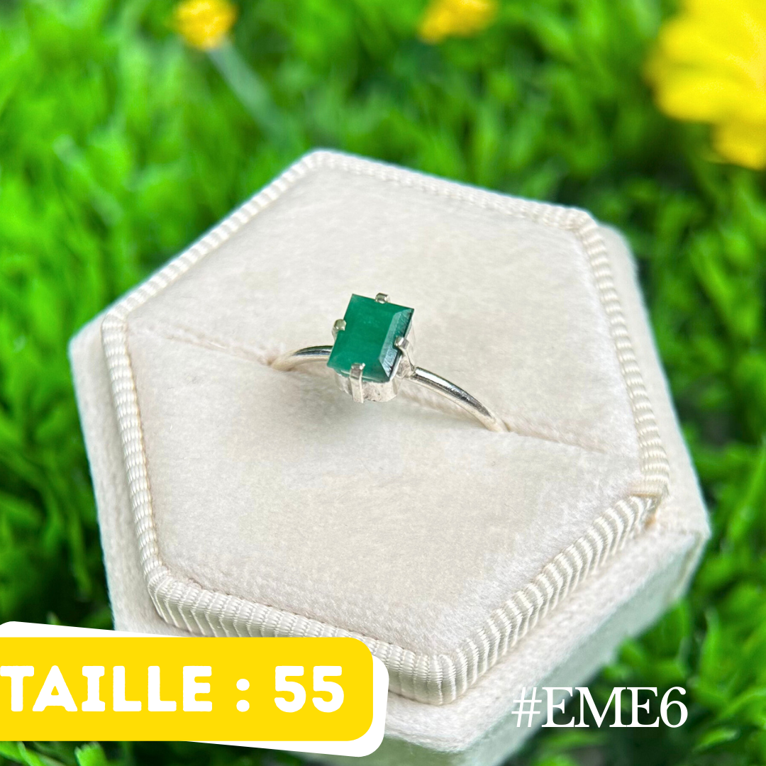 Bague Émeraude Argent #EME6