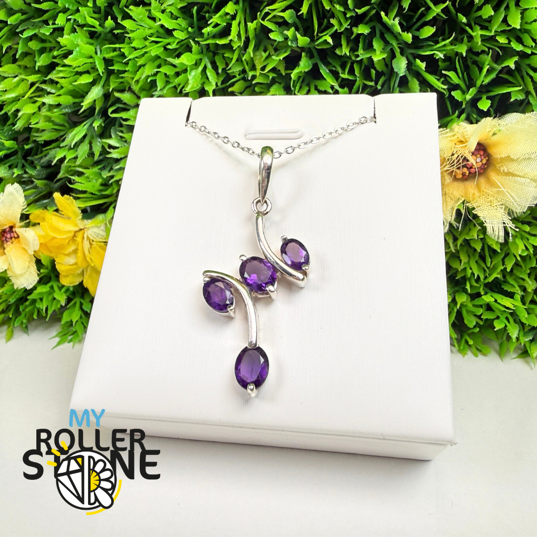 Pendentif Améthyste Facettée – P1291A