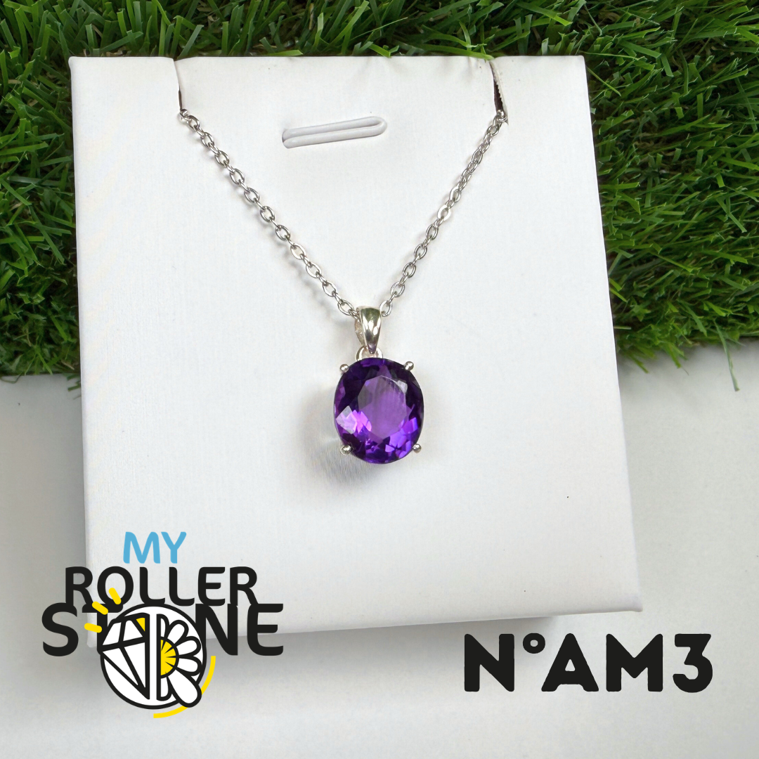 Pendentif Améthyste Facettée Du Brésil (BAIA) #AM3