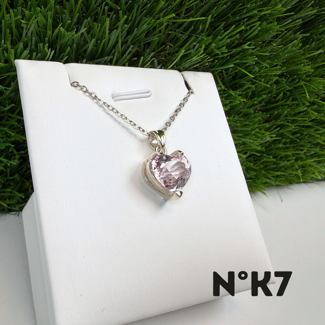 Pendentif Kunzite Qualité Gemme Argent 925 K7