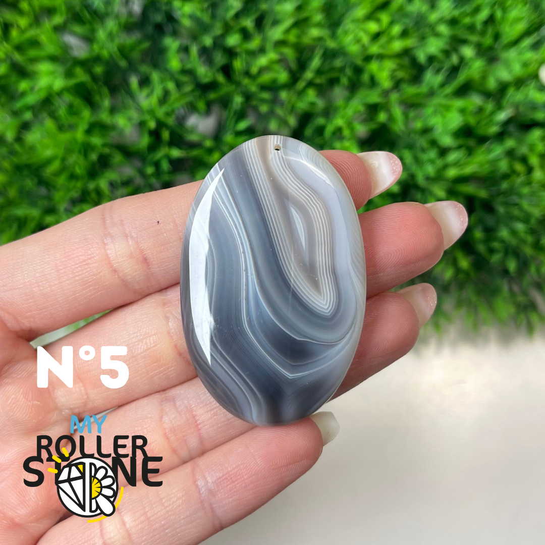 Pendentif Agate du Botswana 5A percé