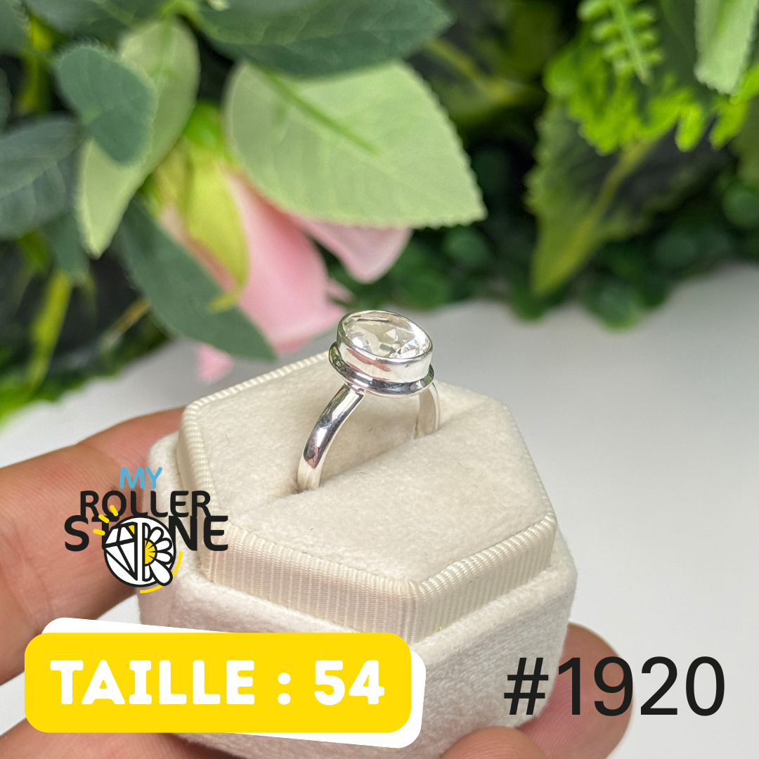 Bague argent 925 cristal de roche #1920