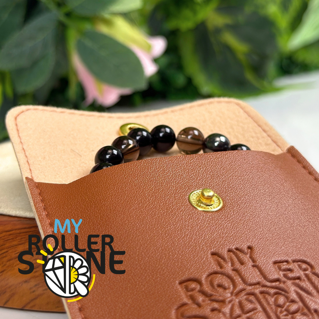 Bracelet Signe Lunaire Capricorne – Onyx noir, Quartz fumé & Hématite