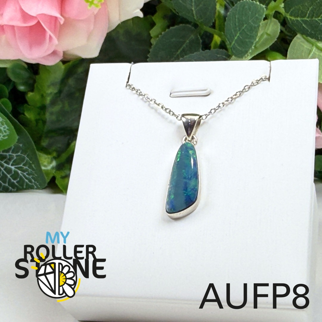 Pendentif argent opale australienne #UFP8