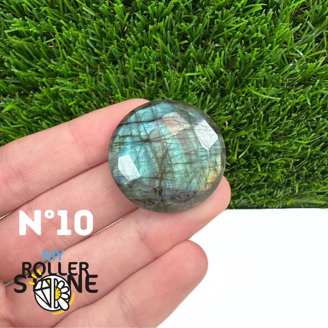 Cabochon Labradorite forme Libre Facettée 5A