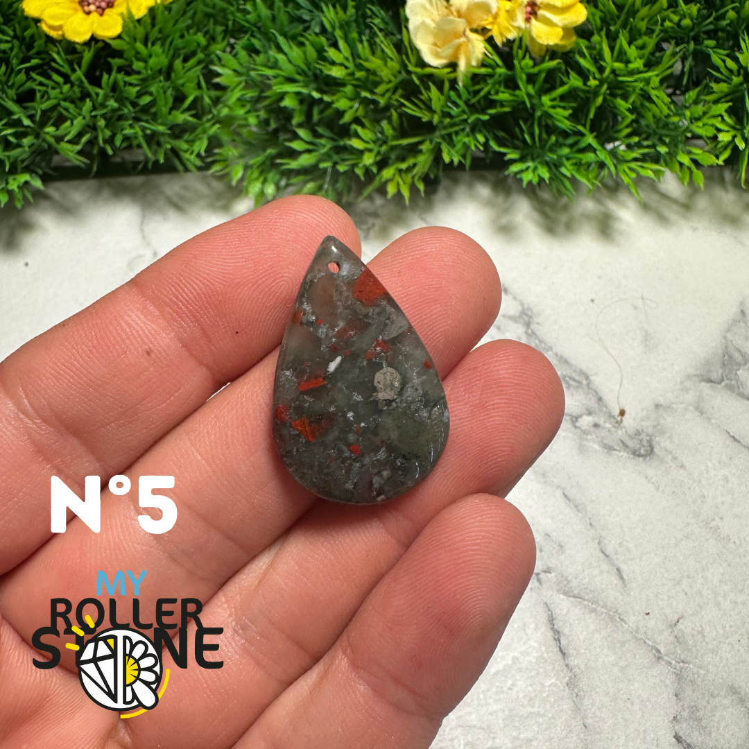 Pendentif Héliotrope percé