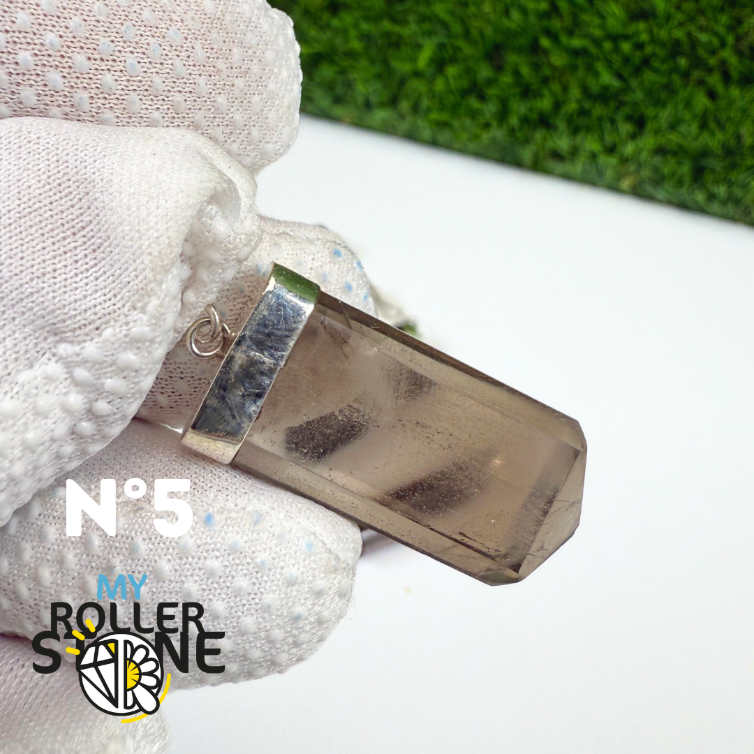 Pendentif Quartz fumé et Argent