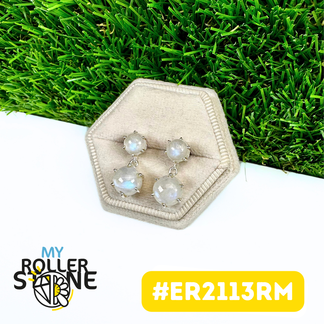 Boucles d'Oreilles Pierre de Lune ARGENT 925 (ER2113RM)