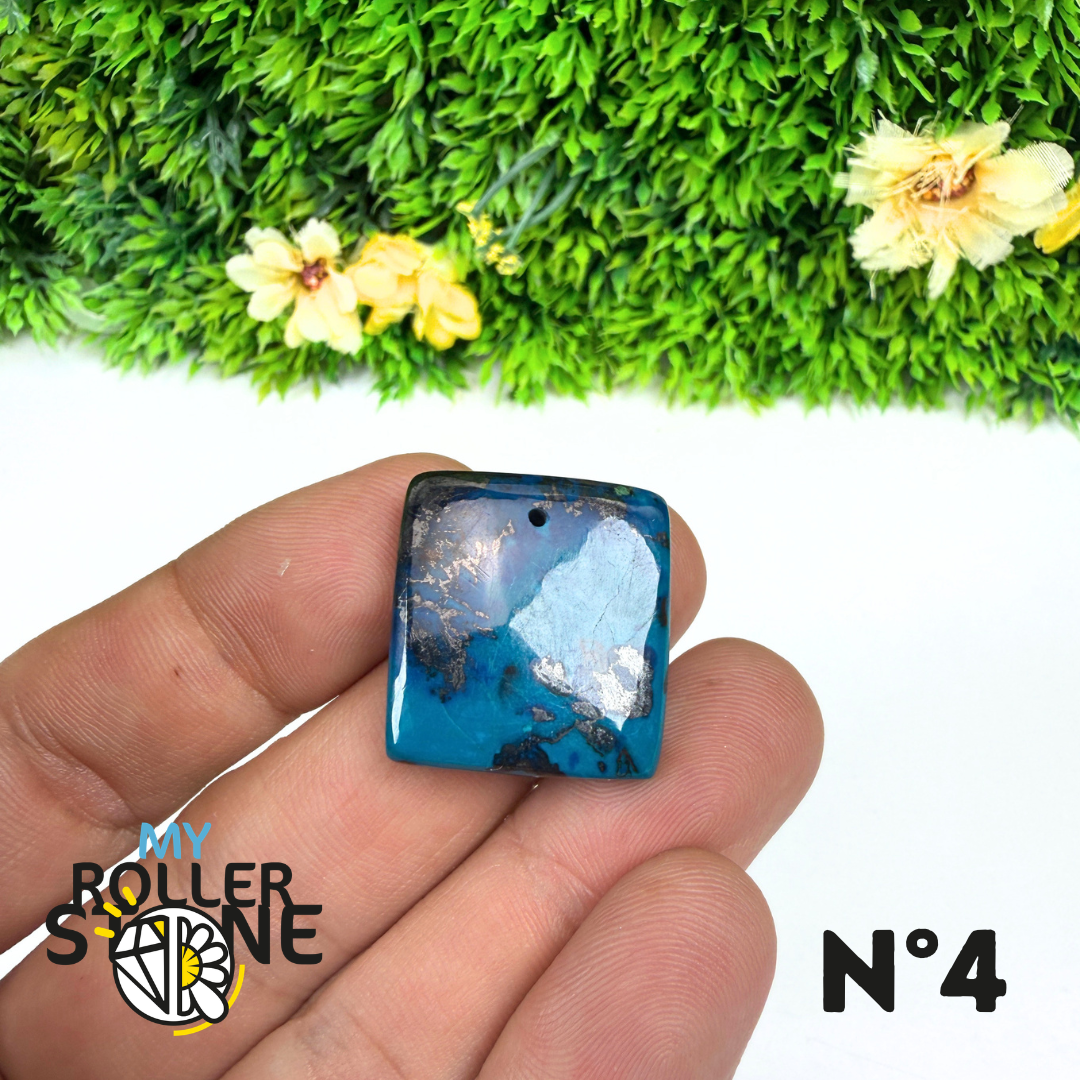 Pendentif Percé Shattuckite avec Cuprite