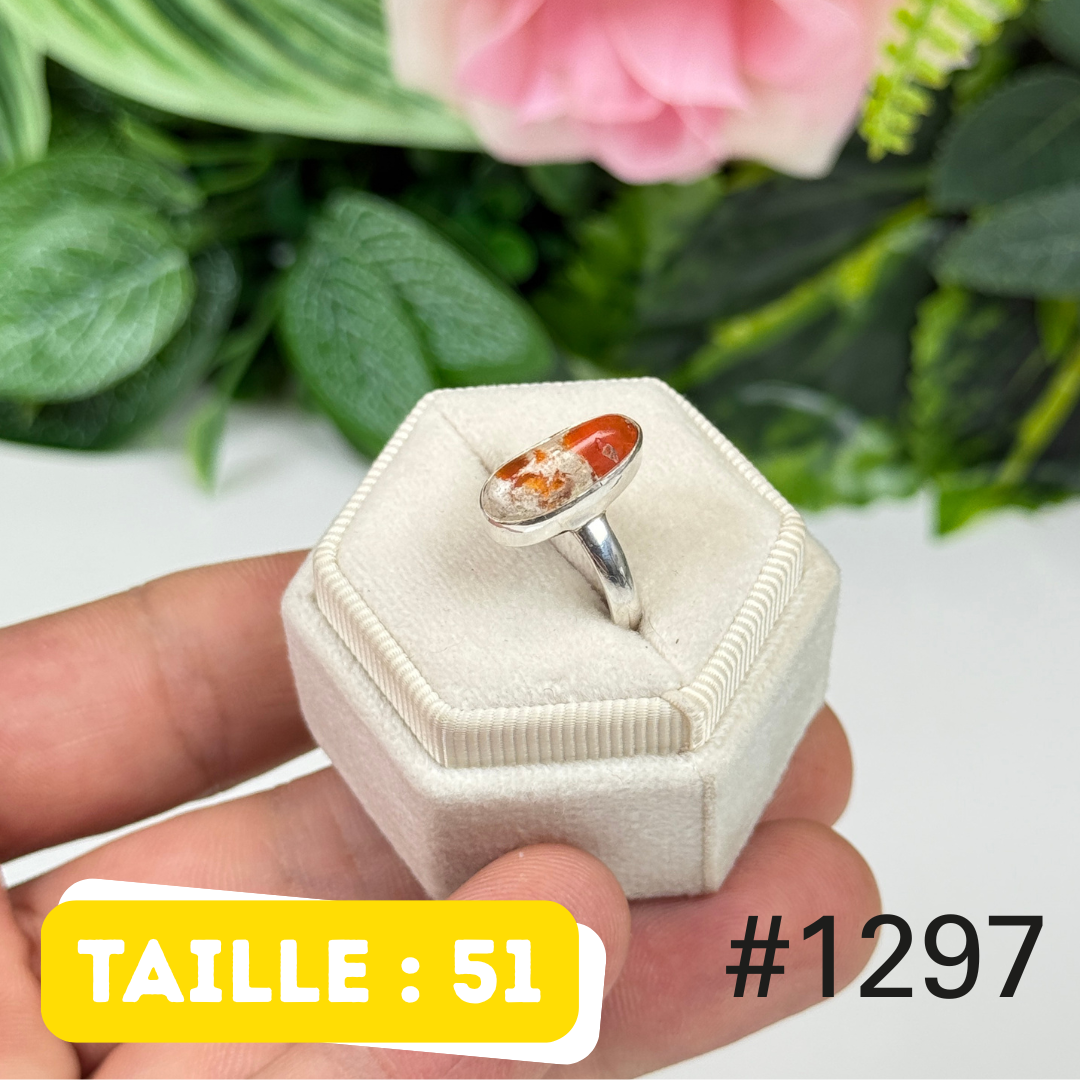 Bague argent 925 opale mexicaine #1297