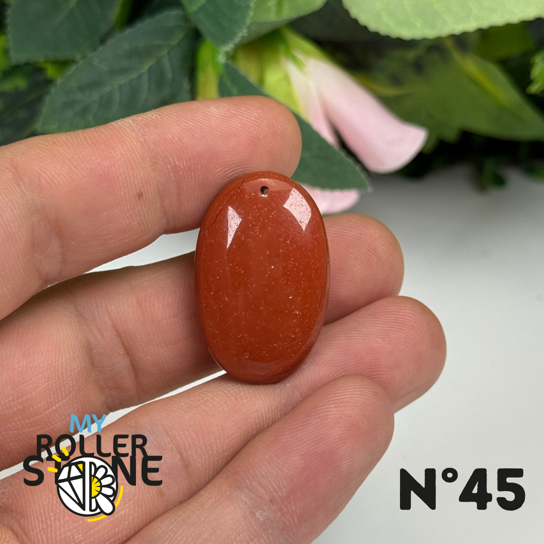 Pendentif Jaspe rouge 5A Percé