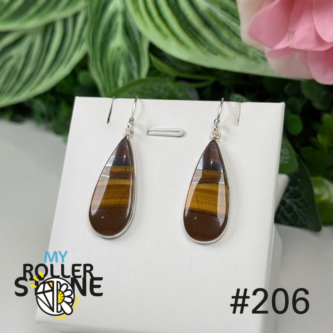 Boucles d’oreilles argent 925 œil de fer #E206