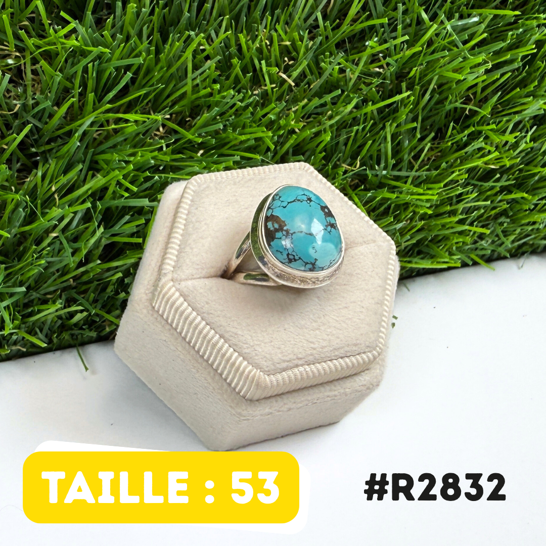 Bague Turquoise Tibétaine #R2832
