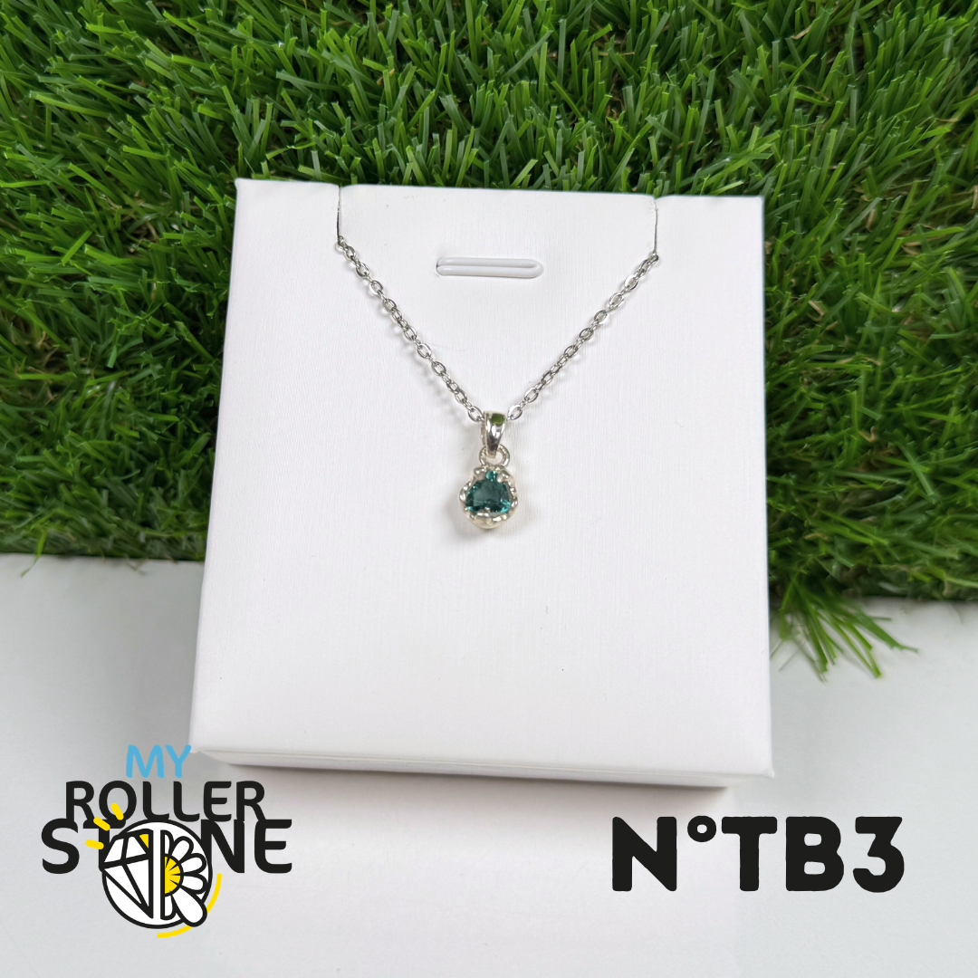 Tourmaline Bleue (Indigolite) - Argent 925 -#3