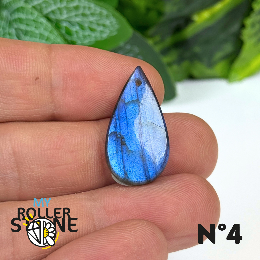 Pendentif Labradorite Blue fire percé 5A