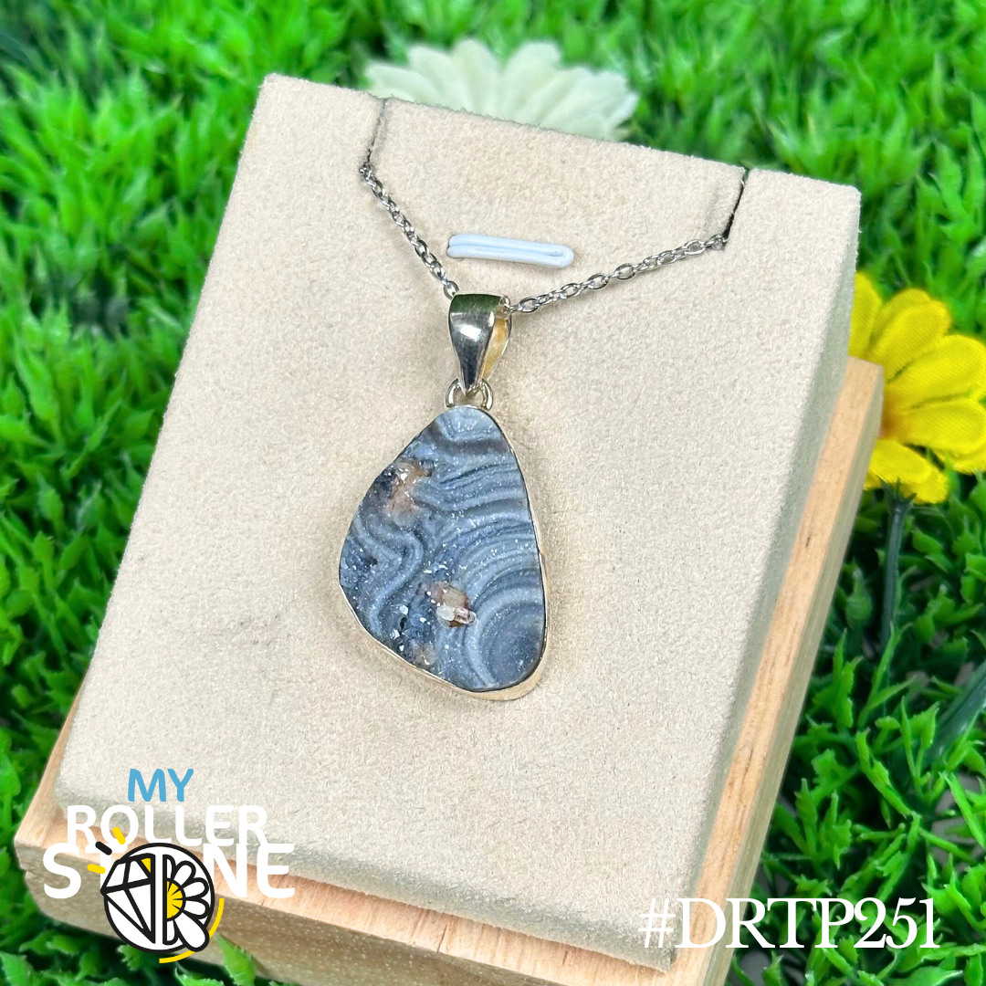 Pendentif Agate druzy #DRTP251