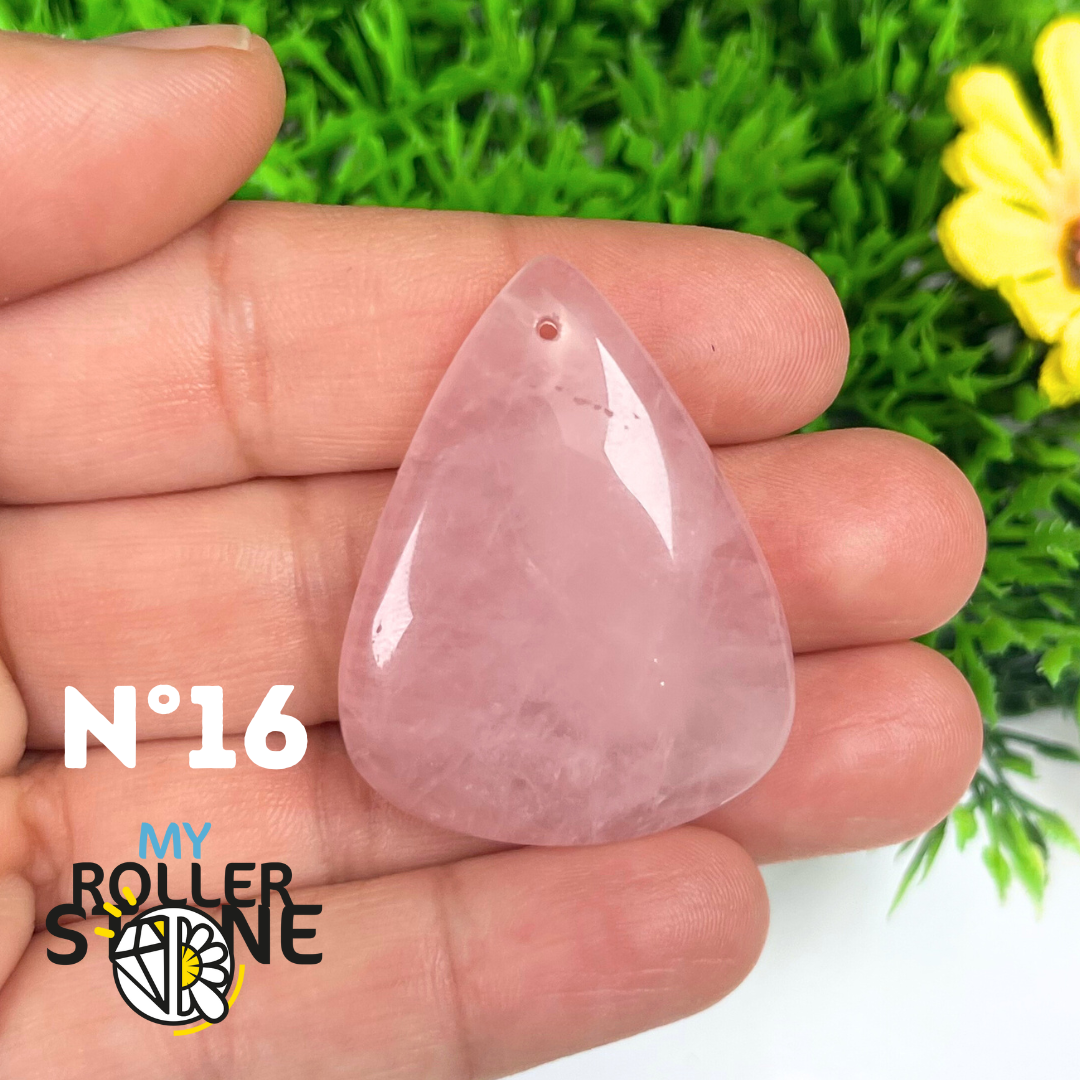 Pendentif Quartz rose percé